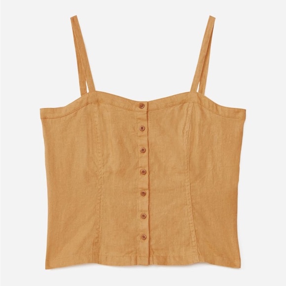 NWT Everlane Top The Linen Picnic Top Size 0 - Picture 3 of 8